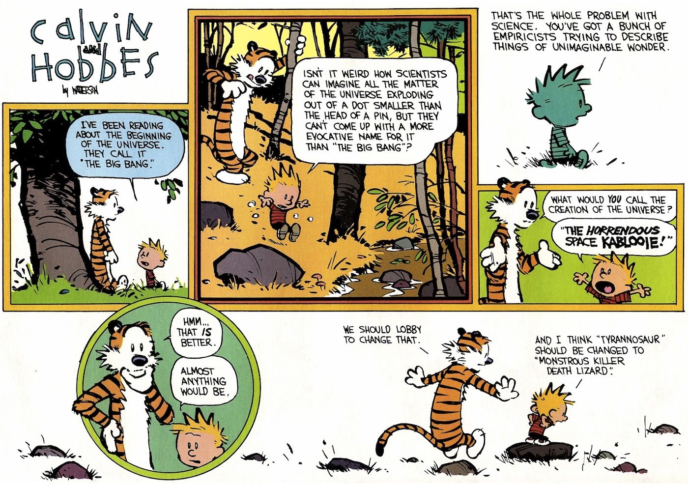 Horrendous Space Kablooie": Calvin and Hobbes' Name for the Big Bang was Embraced by Real Scientists