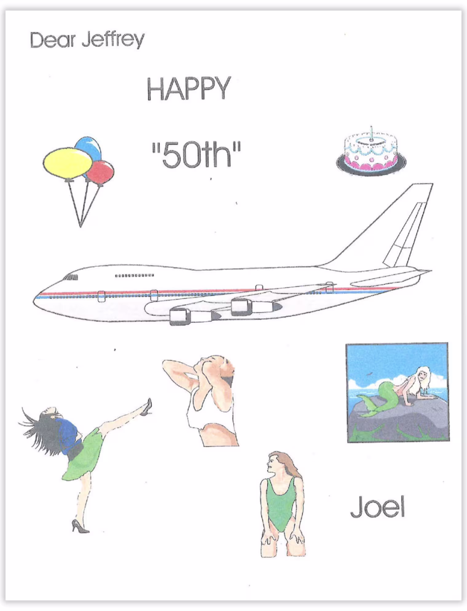 A page from Jeffrey Epstein's 50th-birthday book.House Oversight Committee